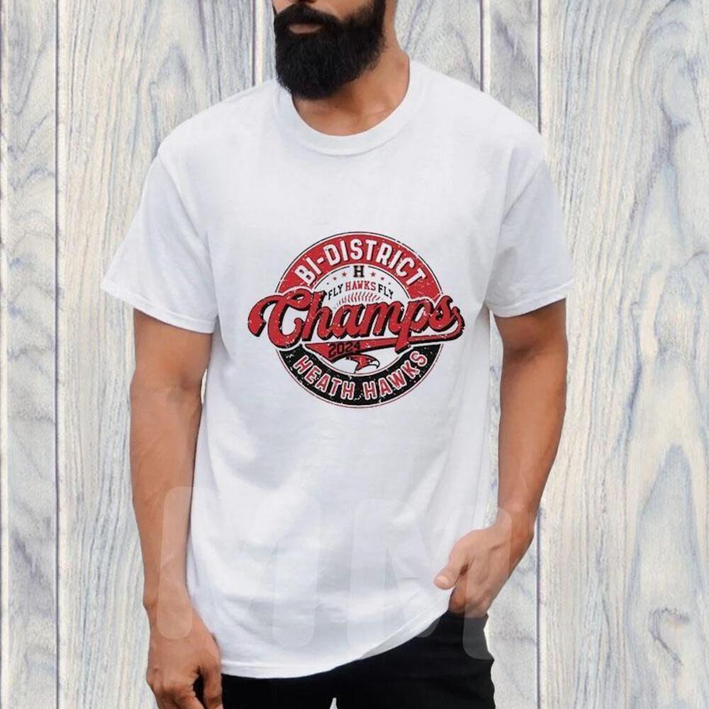 Bi District Champs Heath Hawks Fly Hawks Fly Logo Tshirt